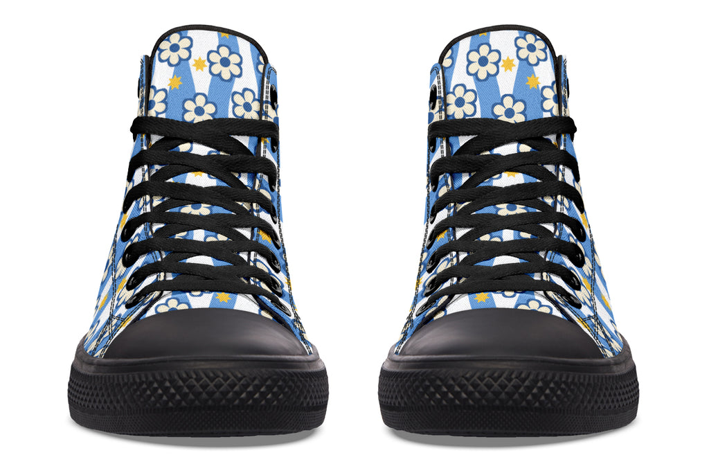 Blue Daisy Stripe