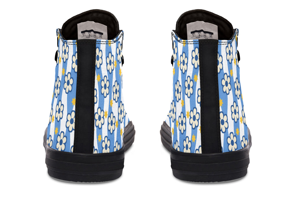 Blue Daisy Stripe