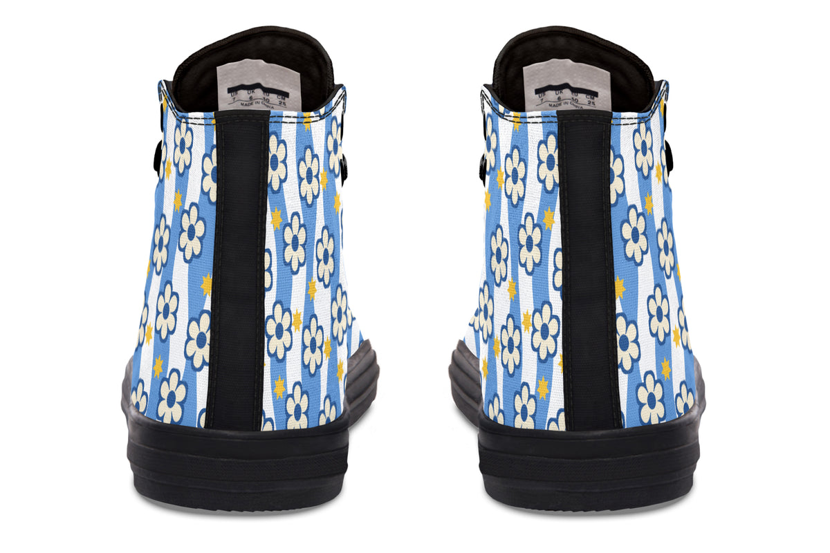 Blue Daisy Stripe