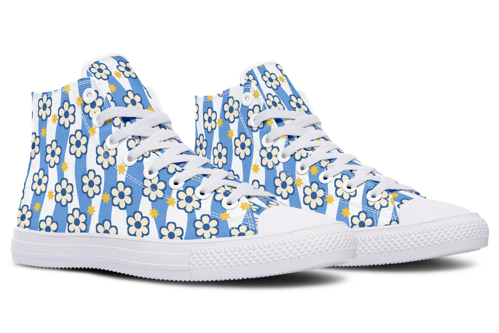 Blue Daisy Stripe
