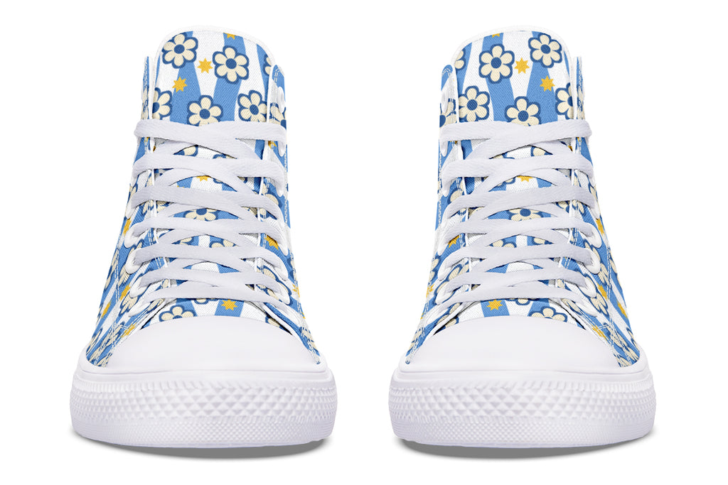 Blue Daisy Stripe
