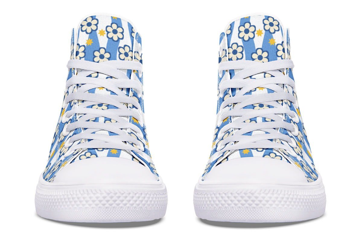 Blue Daisy Stripe