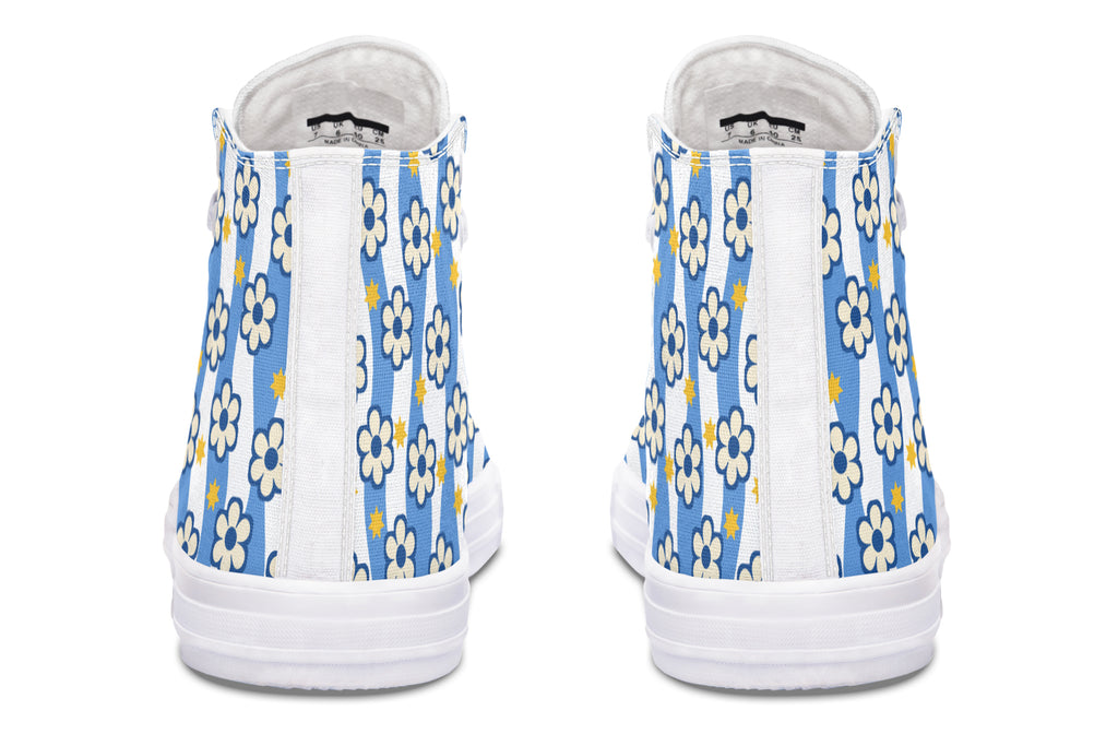 Blue Daisy Stripe