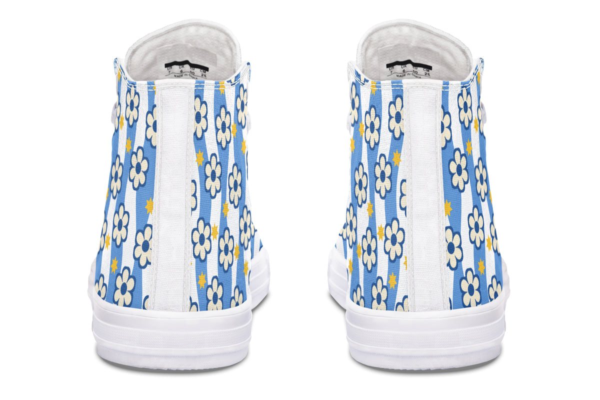 Blue Daisy Stripe