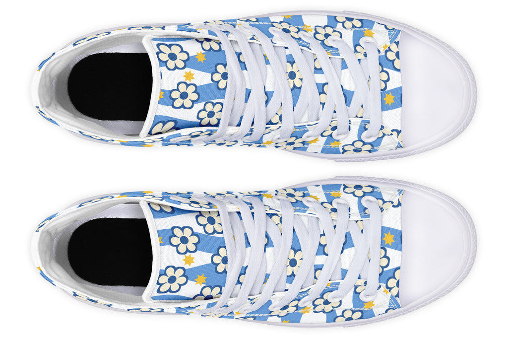 Blue Daisy Stripe