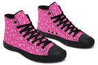 Cream Bows on Hot Pink