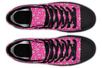 Cream Bows on Hot Pink