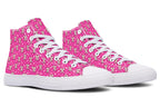 Cream Bows on Hot Pink