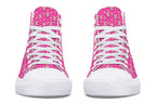 Cream Bows on Hot Pink