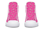 Cream Bows on Hot Pink