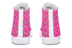 Cream Bows on Hot Pink