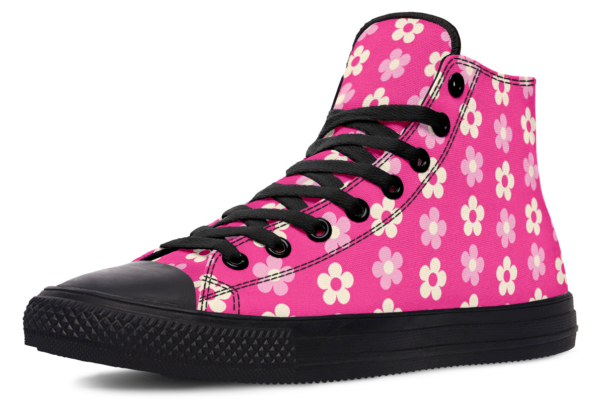 Cream Flowers on Hot Pink