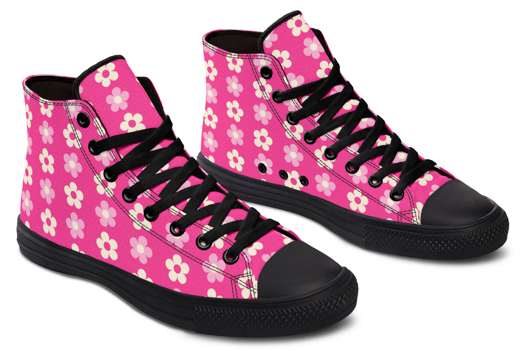 Cream Flowers on Hot Pink
