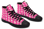 Cream Flowers on Hot Pink