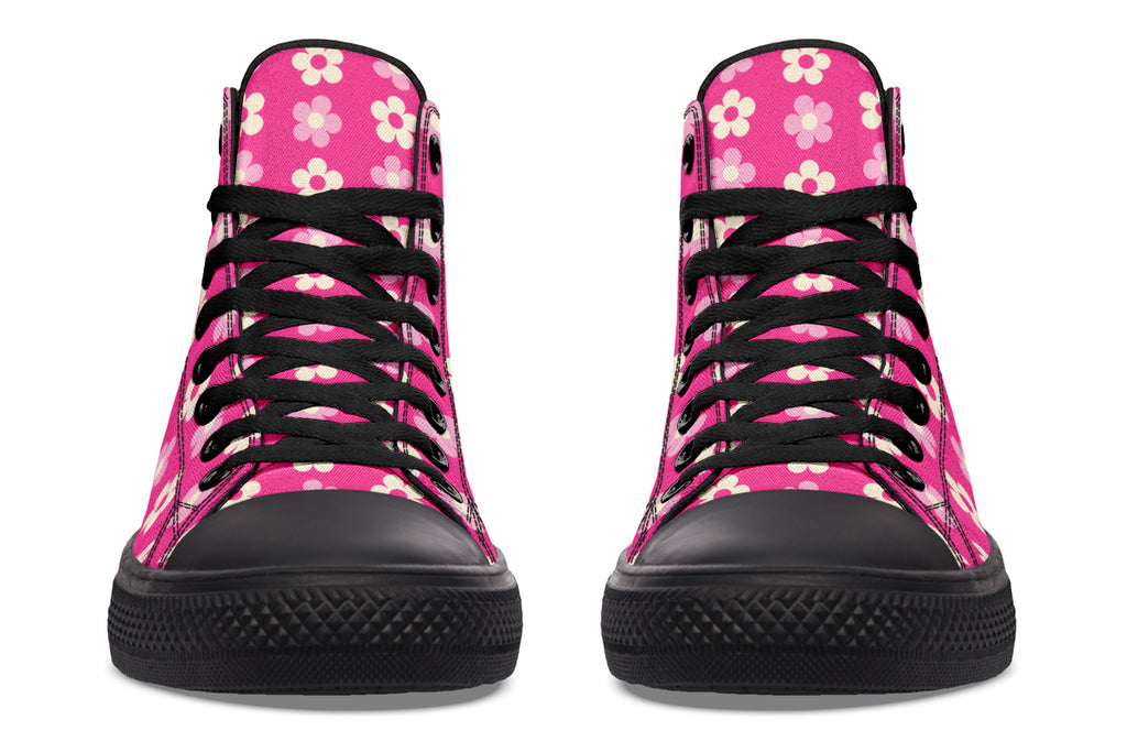 Cream Flowers on Hot Pink