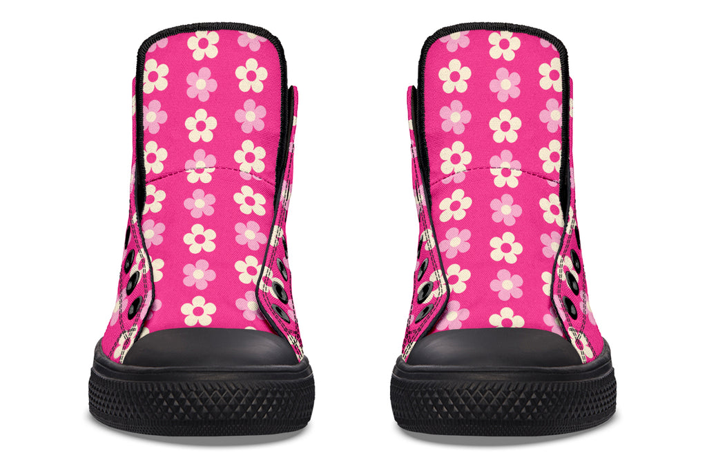 Cream Flowers on Hot Pink