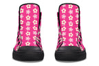 Cream Flowers on Hot Pink