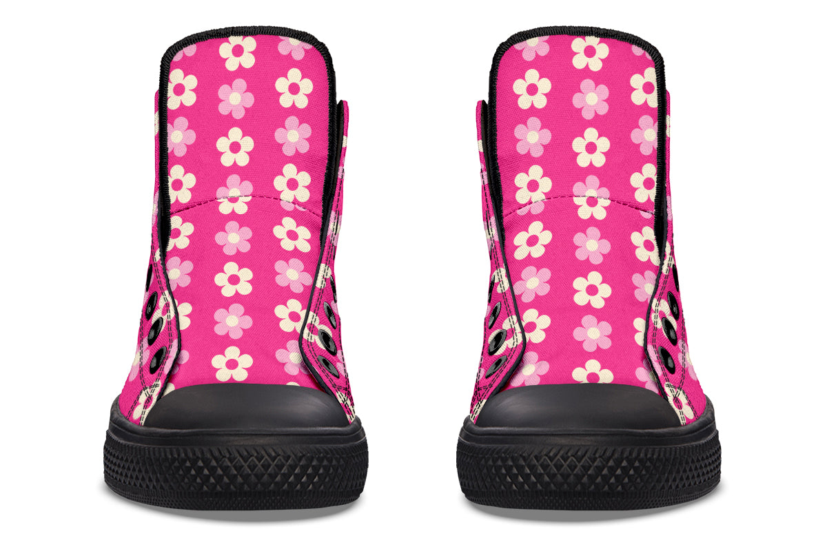 Cream Flowers on Hot Pink