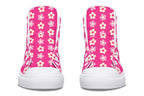 Cream Flowers on Hot Pink