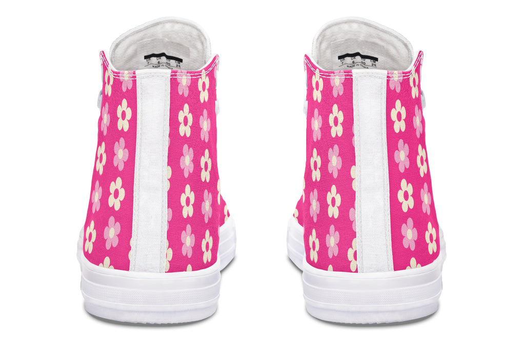 Cream Flowers on Hot Pink