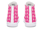 Cream Flowers on Hot Pink