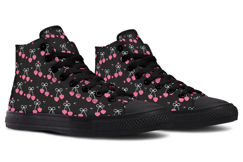 Heart Bows on Black