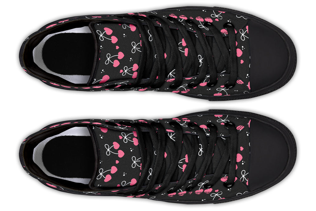 Heart Bows on Black