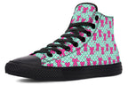 Hot Pink Bows on Mint