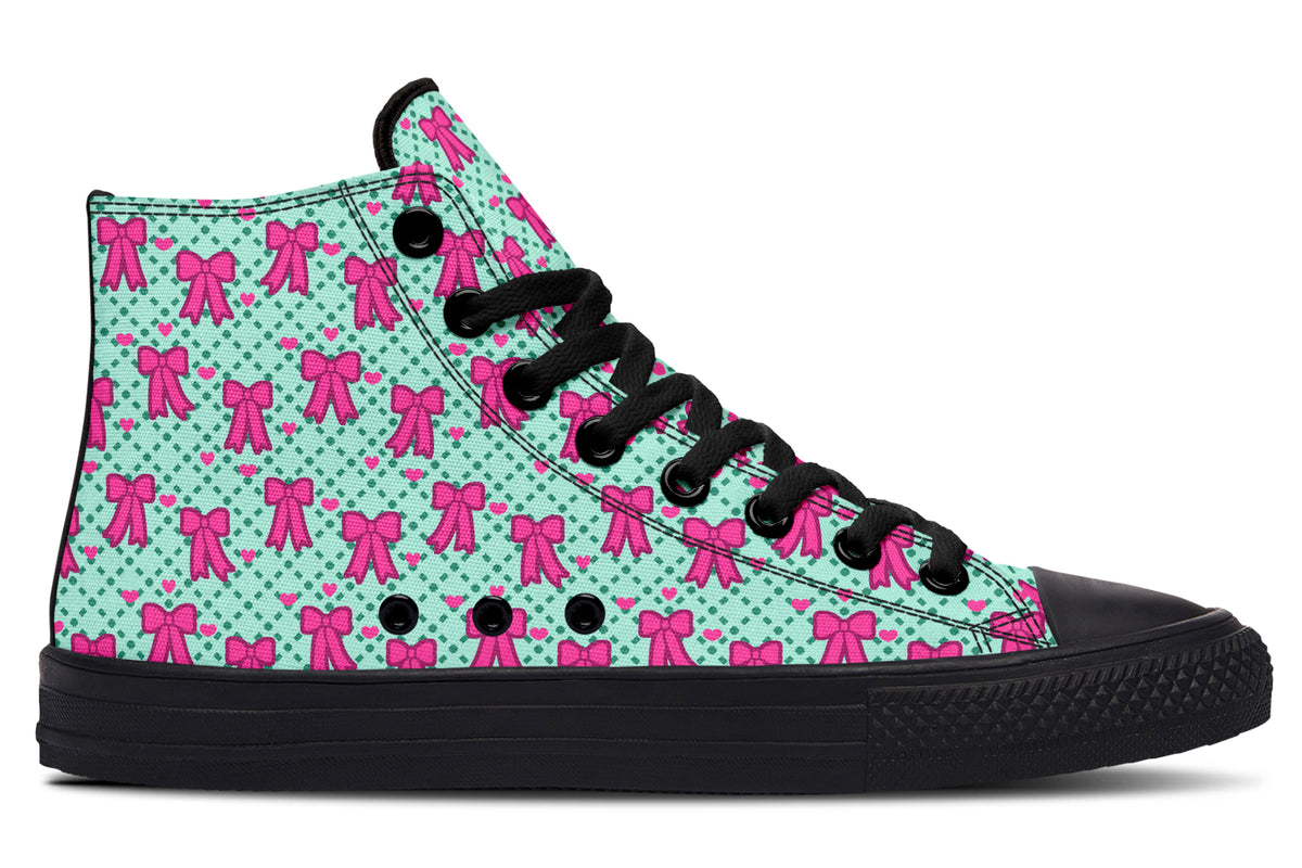 Hot Pink Bows on Mint