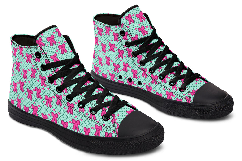 Hot Pink Bows on Mint