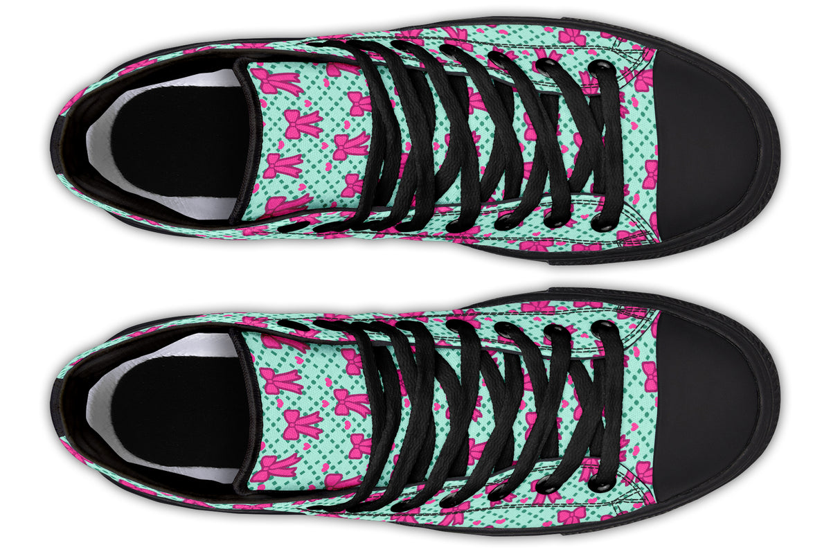 Hot Pink Bows on Mint