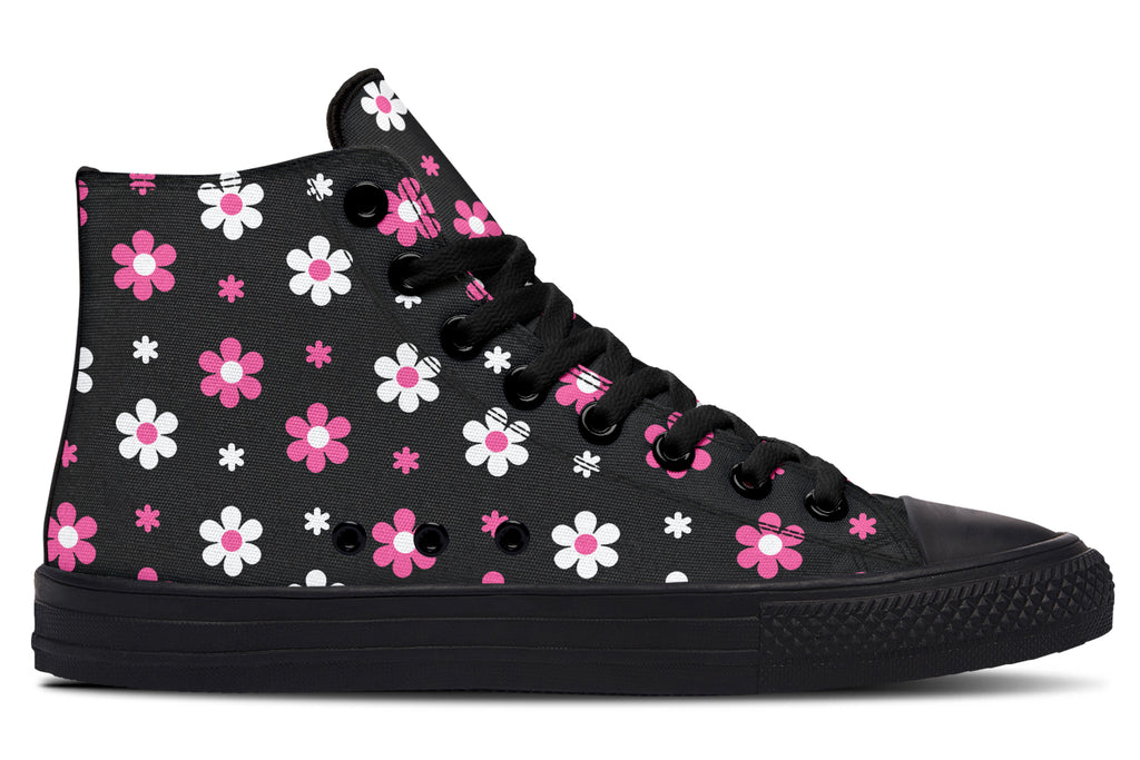 Pink and Black Flowers