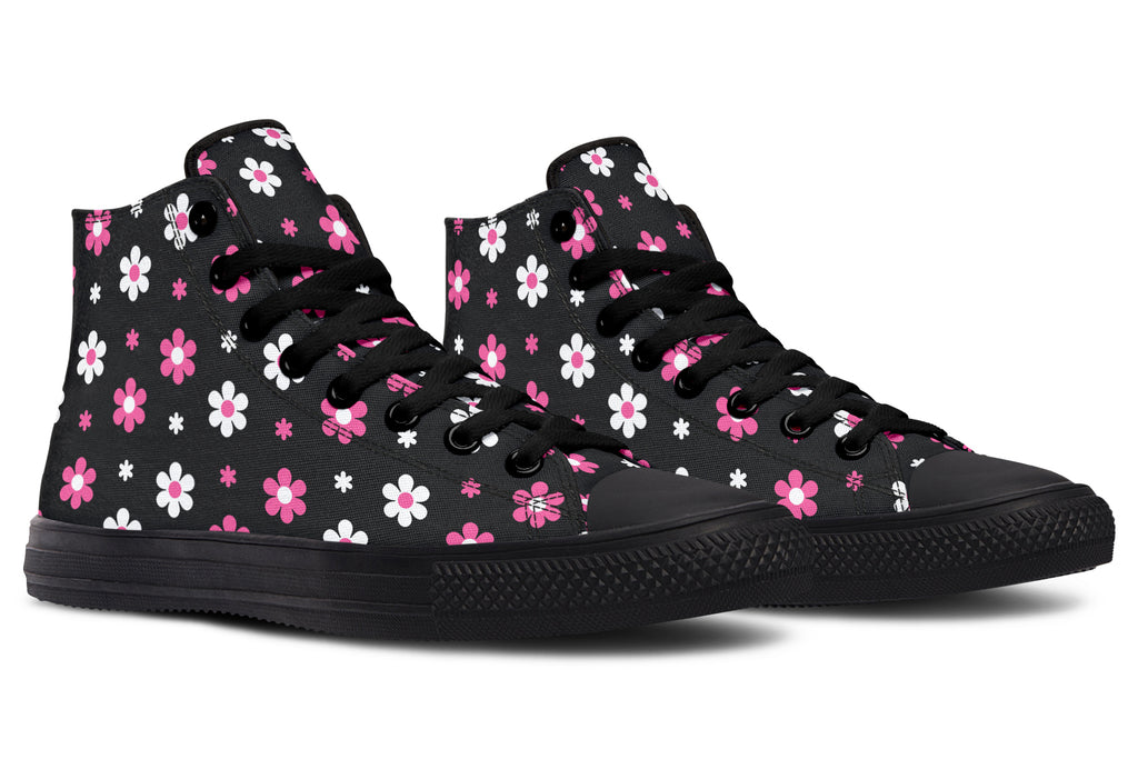 Pink and Black Flowers