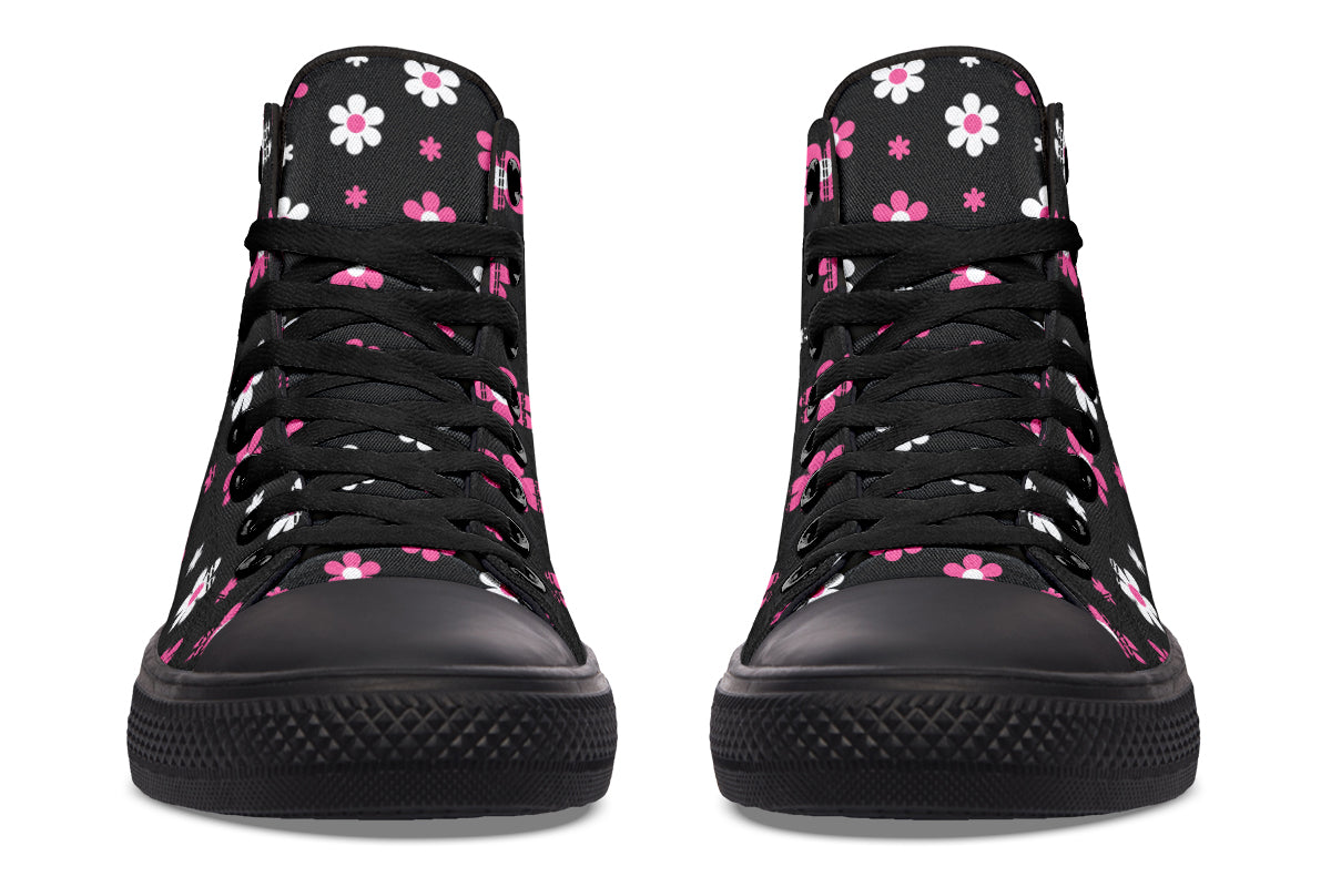 Pink and Black Flowers