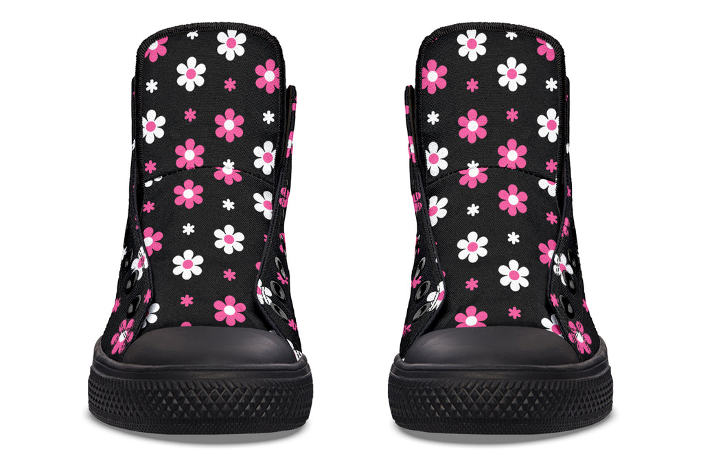 Pink and Black Flowers