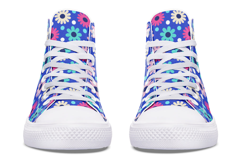 Royal Blue Retro Daisies
