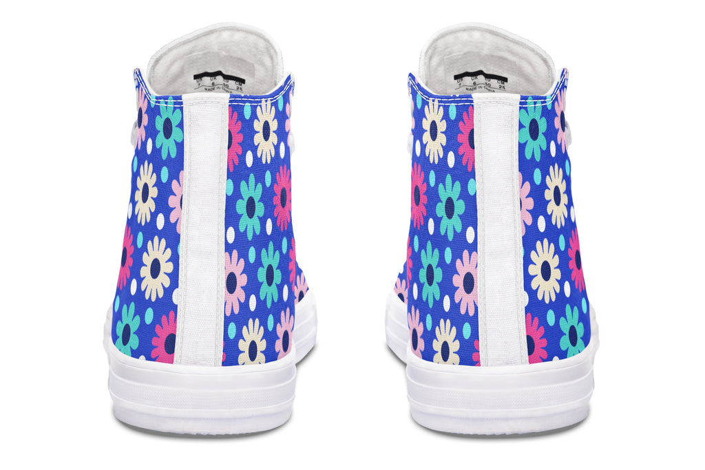 Royal Blue Retro Daisies