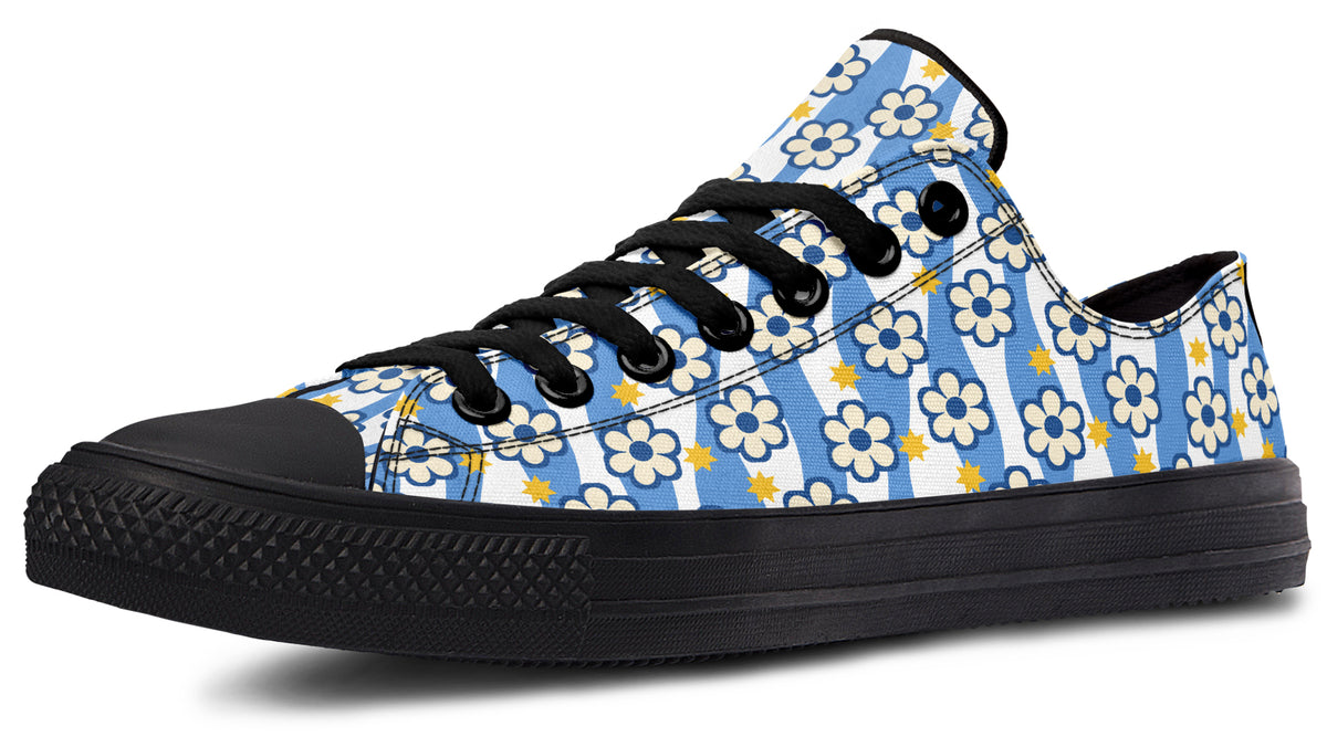 Blue Daisy Stripe