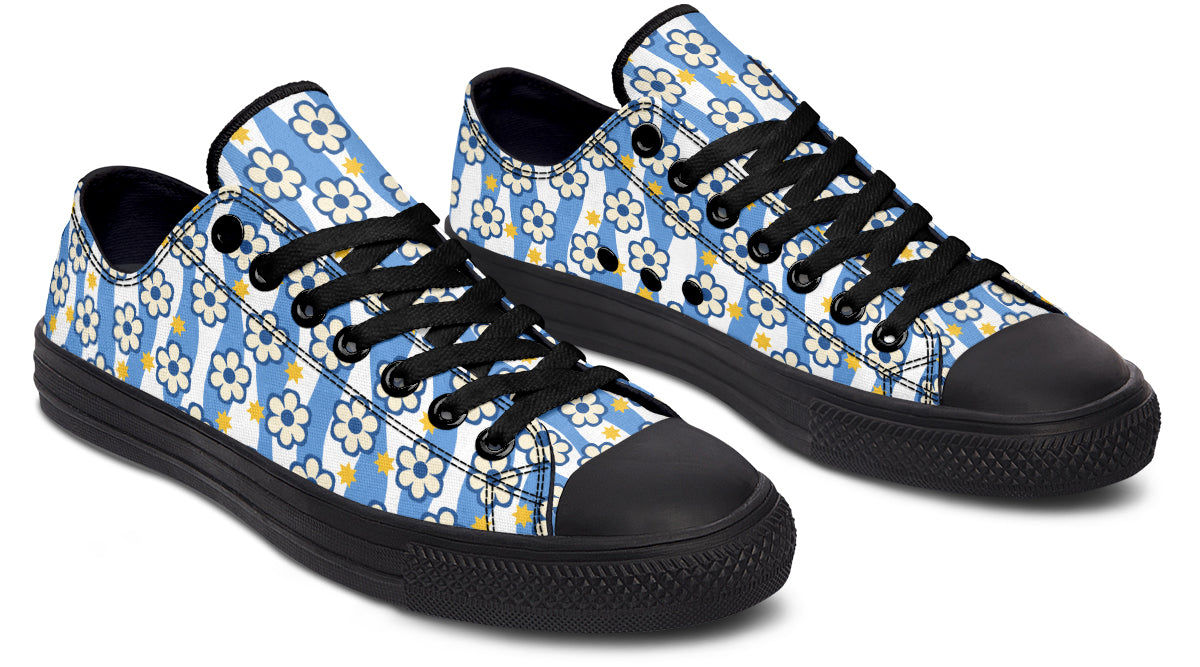 Blue Daisy Stripe