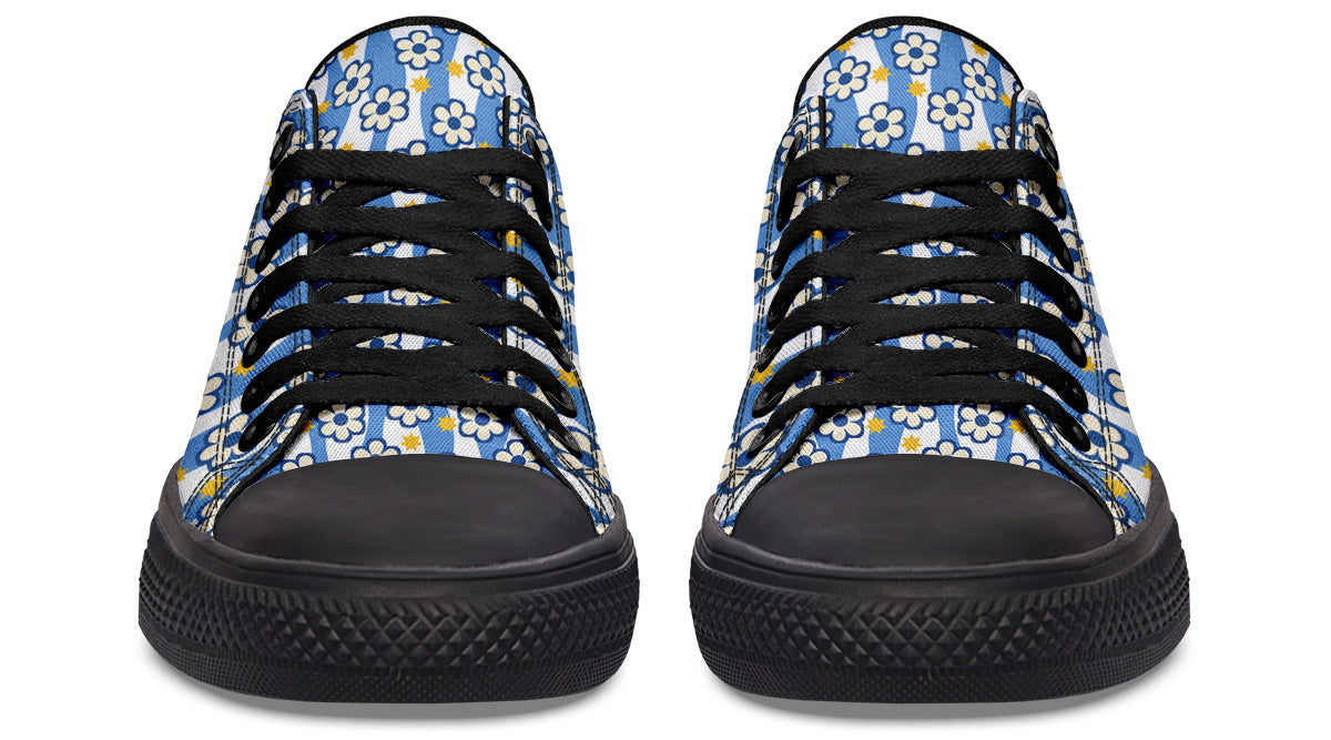 Blue Daisy Stripe