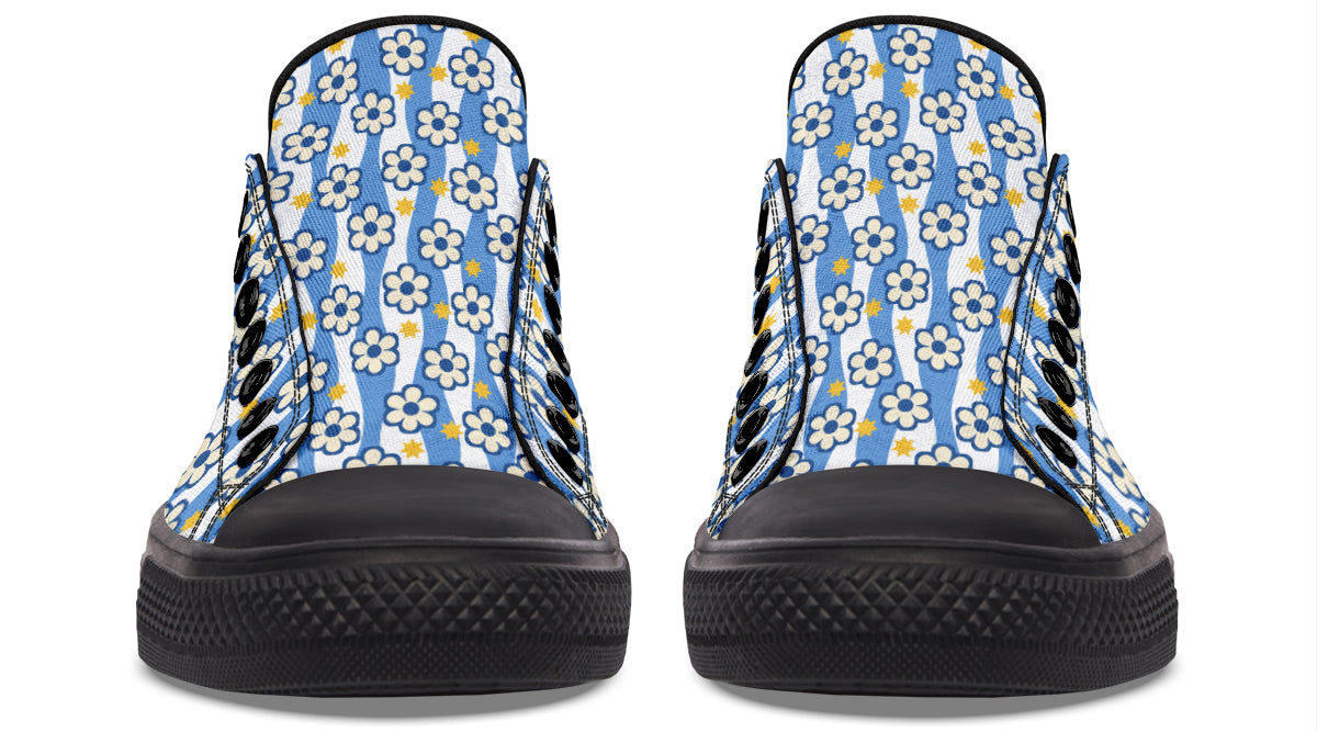 Blue Daisy Stripe