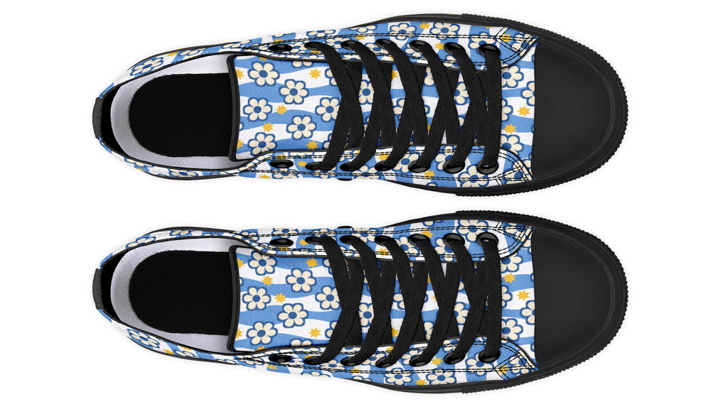 Blue Daisy Stripe