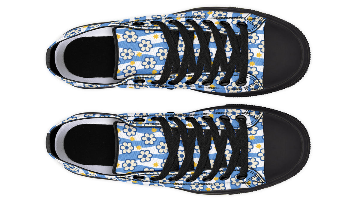 Blue Daisy Stripe