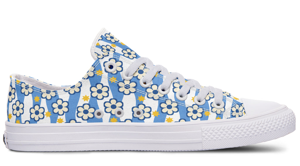 Blue Daisy Stripe
