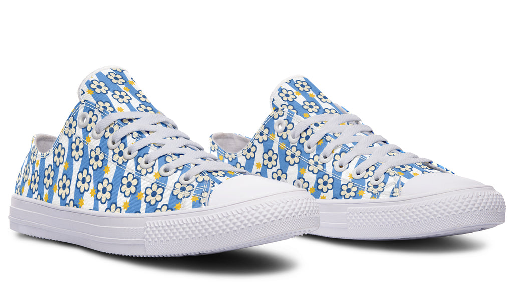 Blue Daisy Stripe