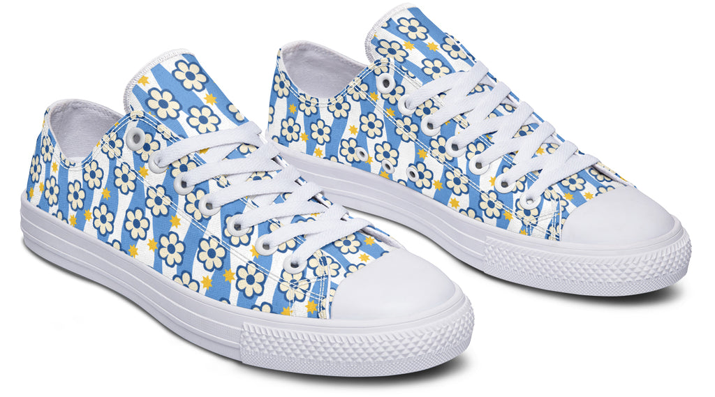 Blue Daisy Stripe