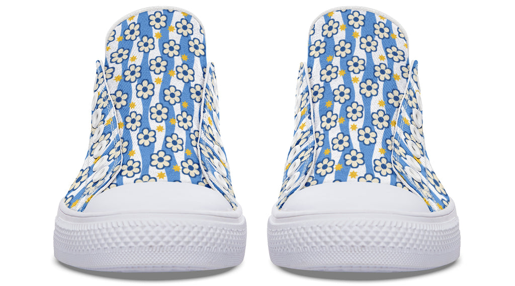 Blue Daisy Stripe