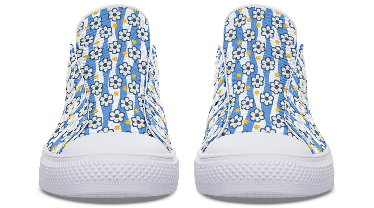 Blue Daisy Stripe