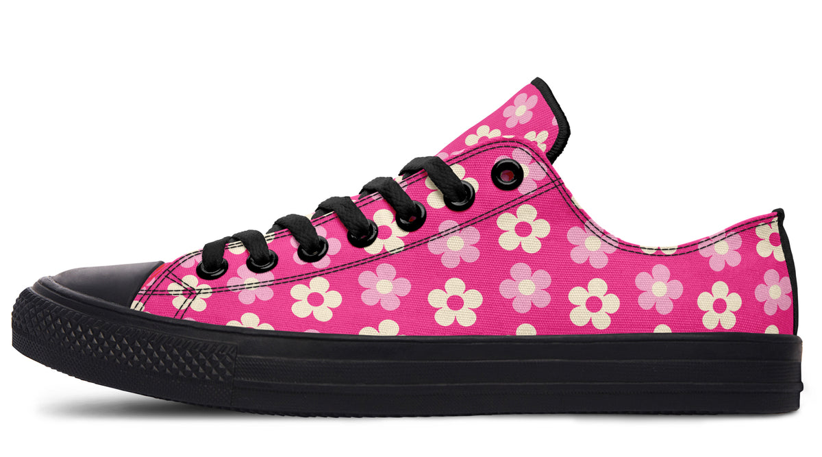 Cream Flowers on Hot Pink