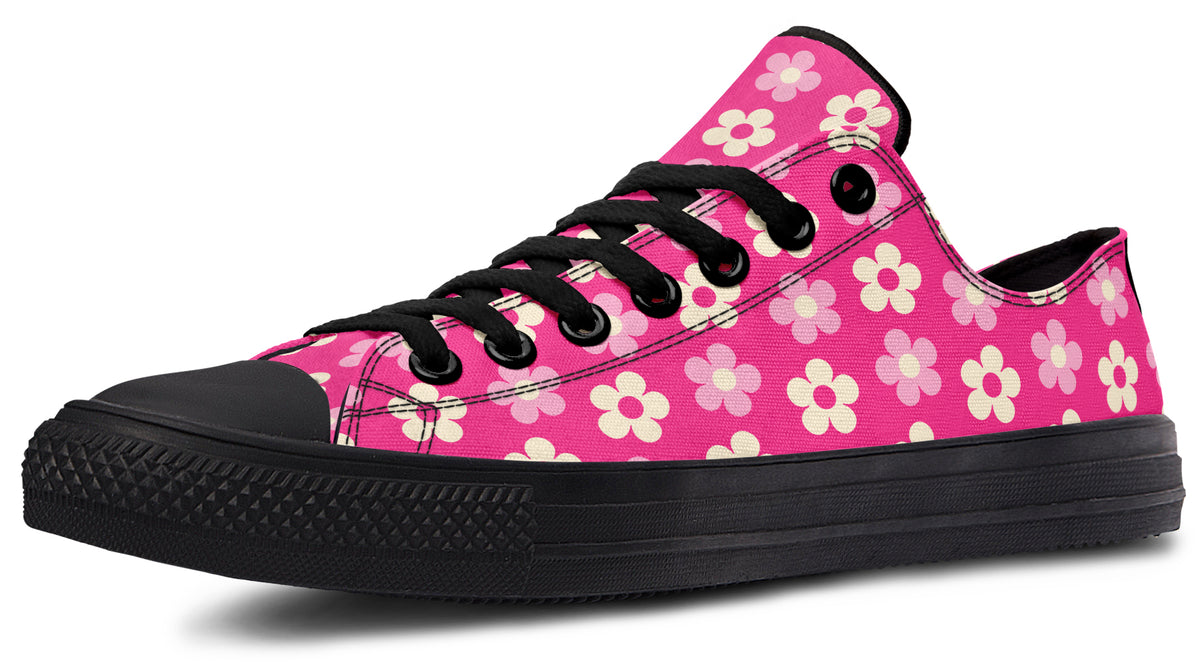 Cream Flowers on Hot Pink